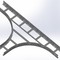 Тройник для лестничного лотка АМЛЛ 300х100х3000 (радиус поворота 600 мм)